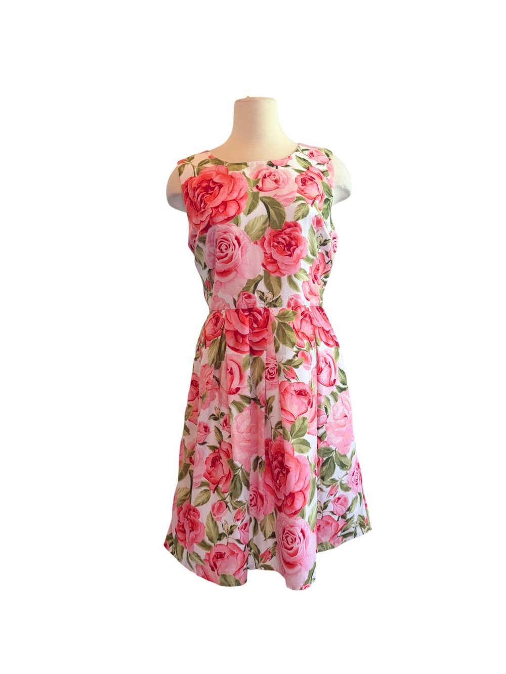 Place- Children’s place Youth medium Floral‎ Pink Rose Print Sleeveless Dress